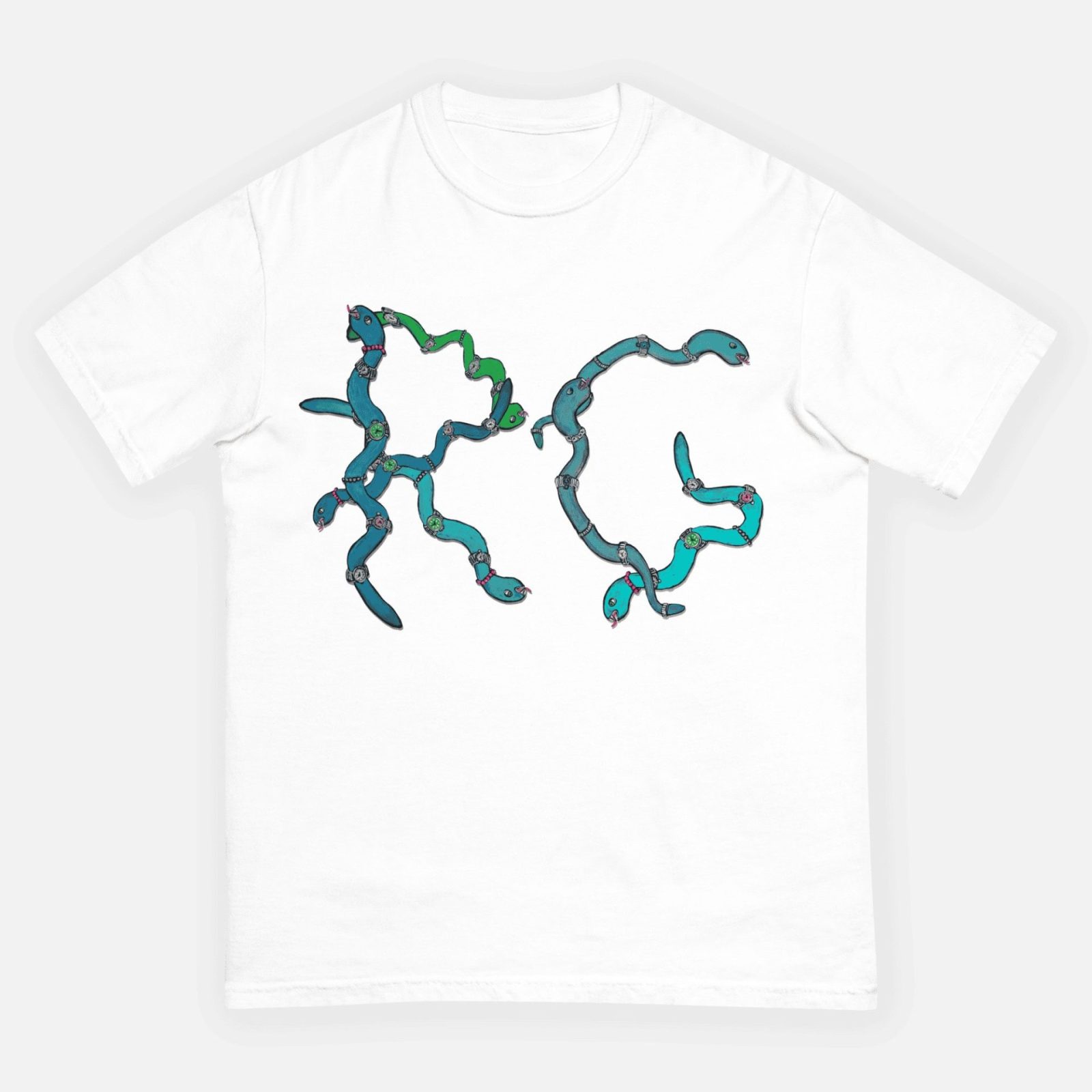 "SNAKES ON THE SHIRT"