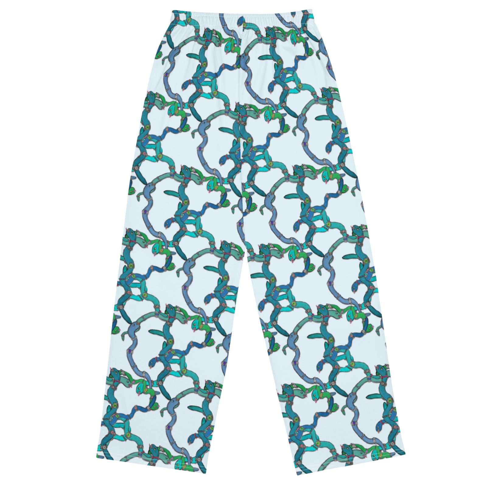 All-over print unisex wide-leg pants - Image 2