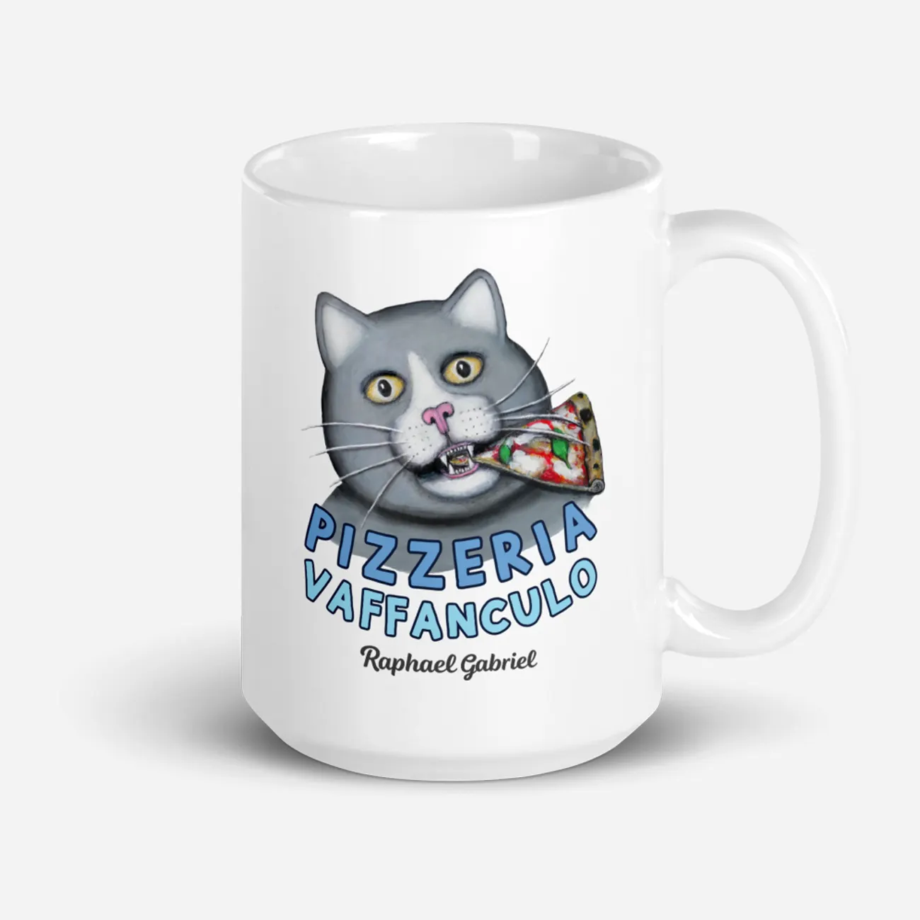 White glossy mug