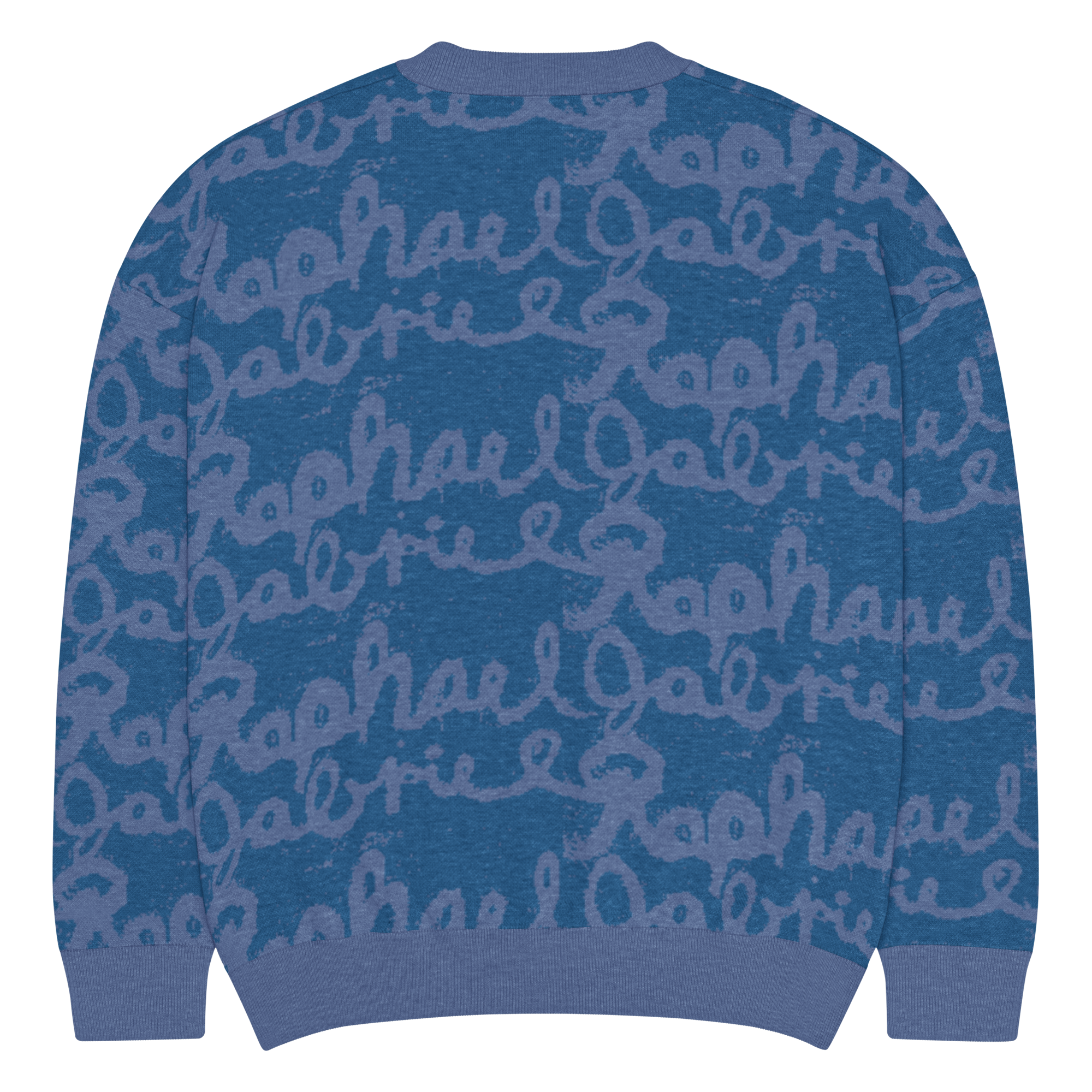 Relaxed fit knitted crew neck sweater