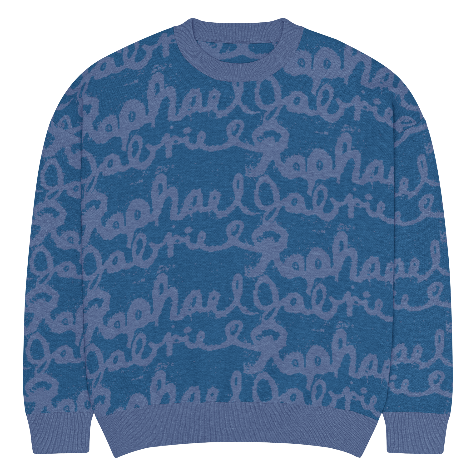 Relaxed fit knitted crew neck sweater - Image 2